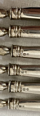 Georgian, George III, Crested Silver Dessert Knives & Forks for Twelve. London 1799 William Abdy II.