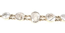Solid Silver & Rutilated Quartz Bracelet.