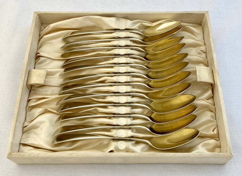 Georgian, George III, Thirty Six Piece Silver Gilt Dessert Service. London 1790 & 1791.