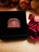 New Rhodolite Garnet 925 Sterling Silver Ring (Size N/O)