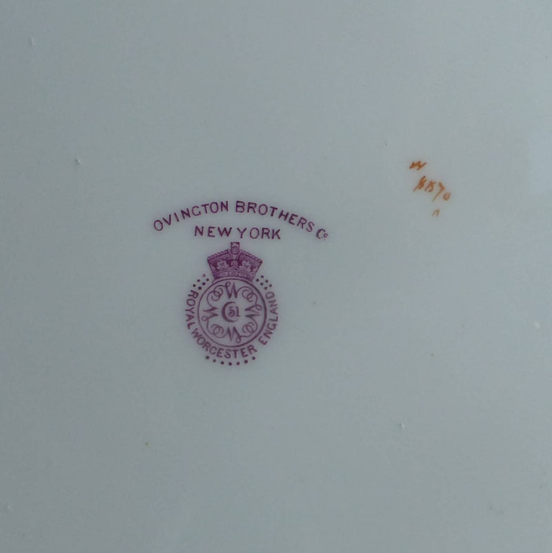 Royal Worcester Plate Signed By Henry Chair C1910