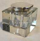 Asprey silver and cut glass cube inkwell. London 1904 Charles Asprey & George Asprey.
