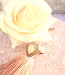 New Ethiopian opal & Cambodian Zircon Sterling Silver Ring - Size P