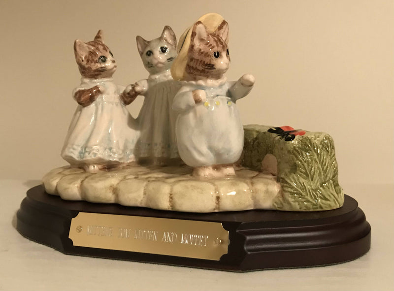 Beswick Mittens Tom Kitten and Moppet Beatrix Potter Tableau.