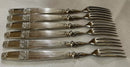 Mid Century Silver Plated Cased Dessert Cutlery Set for Six by Elkington & Co. Retailed by Manoah Rhodes.