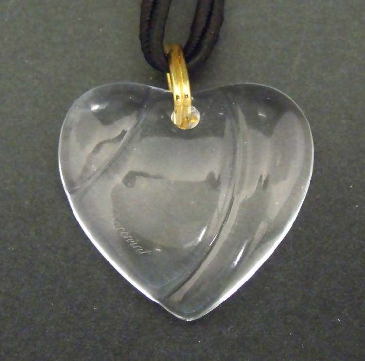 Baccarat clear heart pendant