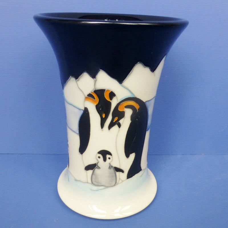 Moorcroft Vase - Penguin Family on Ice By Nicola Slaney