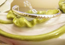 New Sterling Silver Adjustabe Decorative Bangle/Bracelet