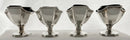 Georgian, George III, Set of Four Octagonal Crested Pedestal Silver Salts. London 1792 Michael Plummer. 11 troy ounces.