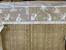 Nursery Rhymes Scottish Cotton Lace Valance Curtain Panel - 12" drop by the metre