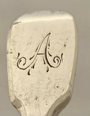 William IV Silver Caddy Spoon. London 1834 William Theobalds. 0.48 troy ounces.