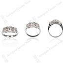 Certified 18ct White Gold Diamond 3.35cts Three Stone Ring