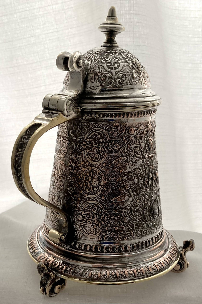 Elkington Department of Science & Art Silver Plated Electrotype Tankard, circa 1870 - 1890.