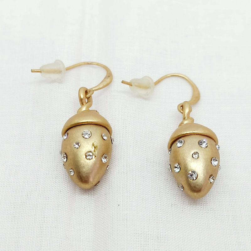 Resin & Glass Acorn Drop Earrings