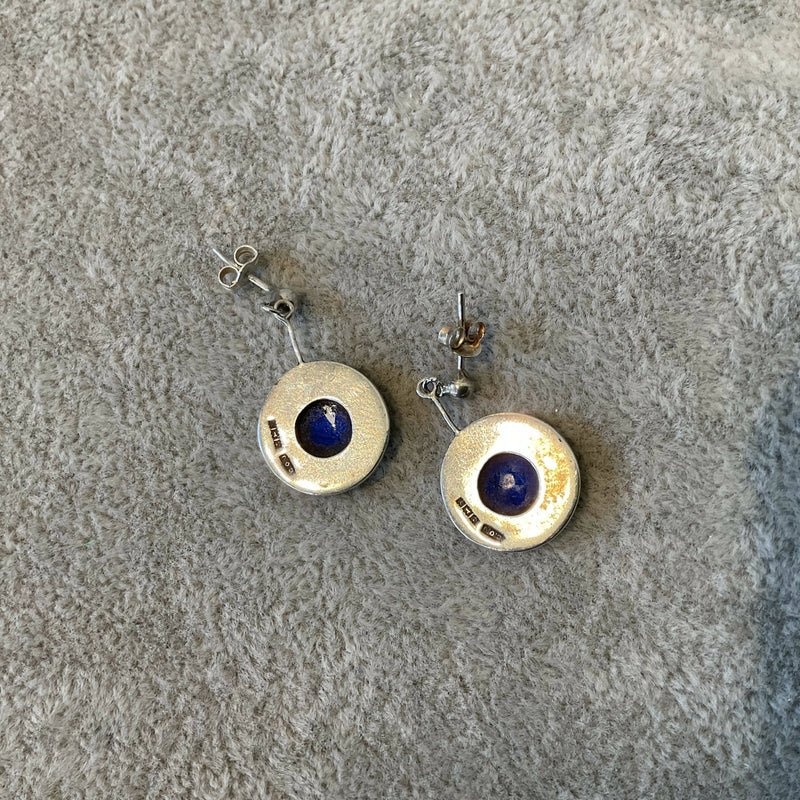 1970’s silver enamel earrings