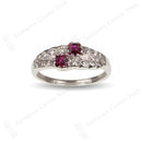 1970's 18ct White Gold Ruby & Diamond Ring