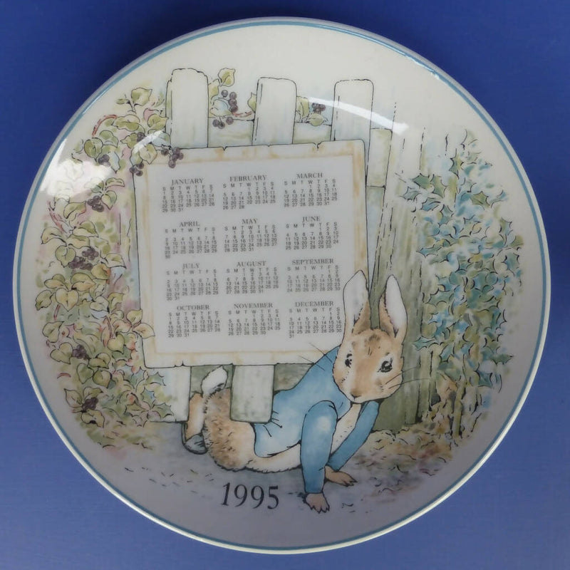 Wedgwood Beatrix Potter Peter Rabbit Calendar Plate - 1995