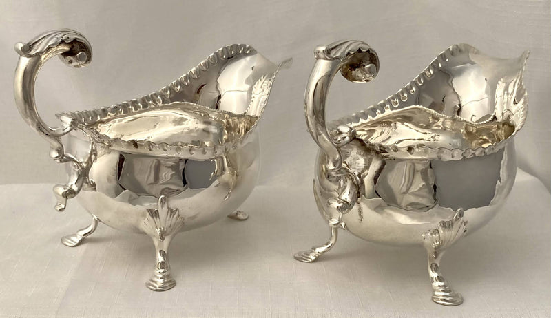 Georgian, George III, Pair of Silver Sauce Boats. London 1762 William Skeen. 17.7 troy ounces.