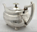 Georgian, George III, Crested Silver Teapot. London 1807 Alice & George Burrows II. 21 troy ounces.