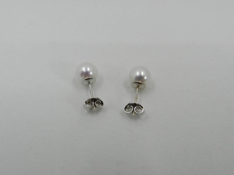 Pearl Earrings 18ct White Gold