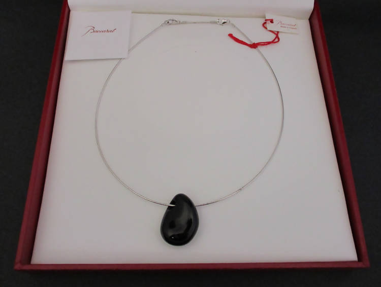 Baccarat Black crystal psydelic necklace