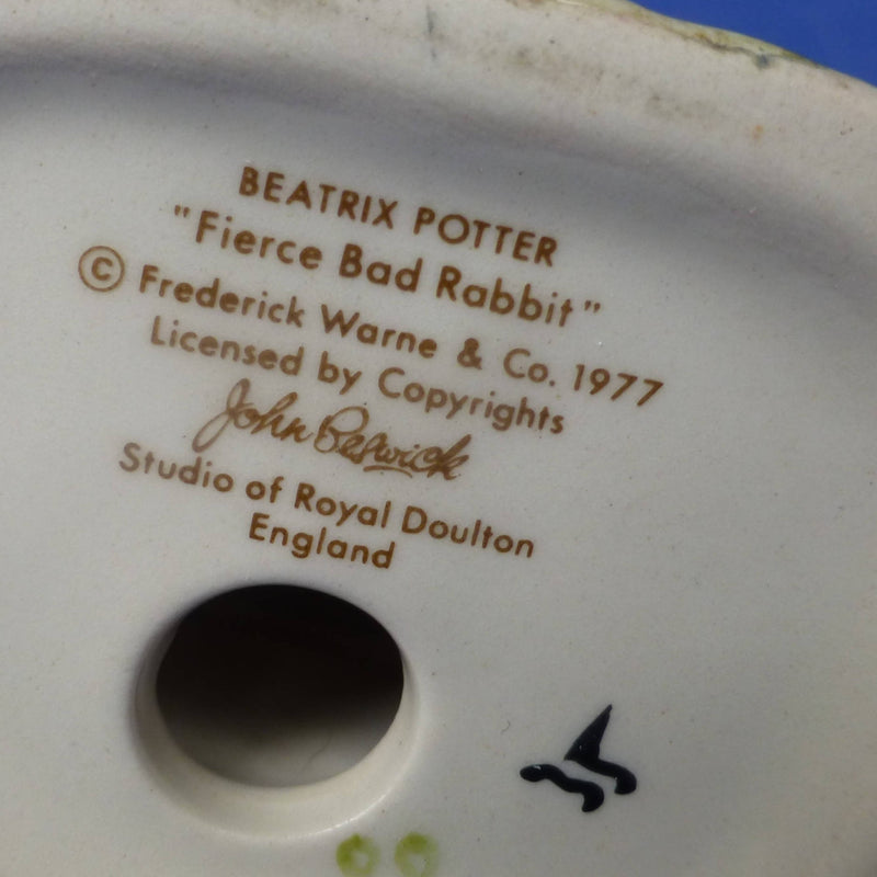Beswick Beatrix Potter Figurine Fierce Bad Rabbit (Signature Backstamp) BP4
