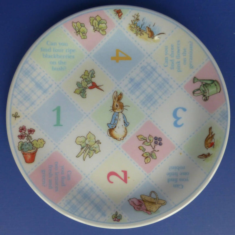 Wedgwood Beatrix Potter Tea Plate - Peter Rabbit Counting