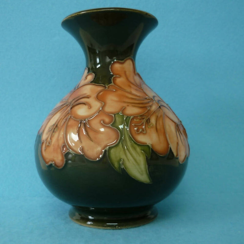 A Moorcroft Vase (Ht 5.1") in the Hibiscus Pattern by Walter Moorcroft