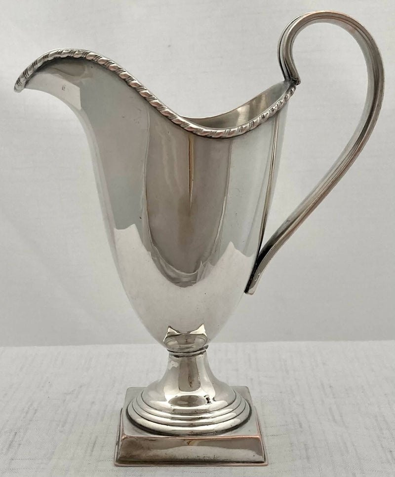 Georgian, George III, Old Sheffield Plate Helmet Shape Cream Jug, circa 1780 - 1800.