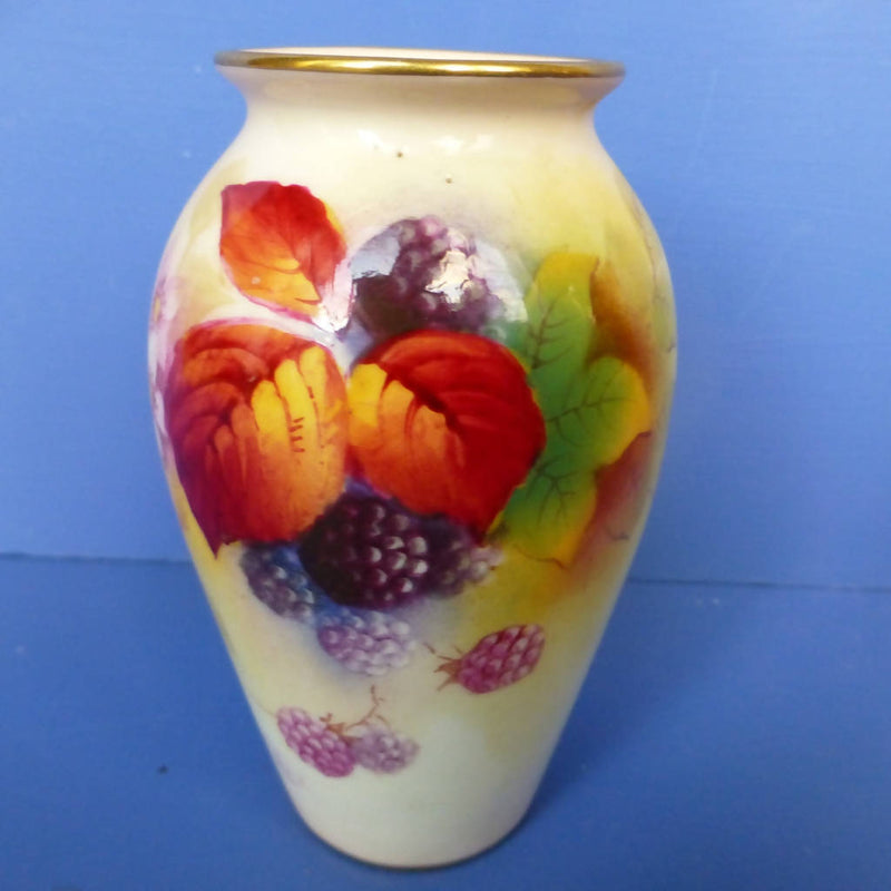 Royal Worcester Fruit Vase Signed By Kitty Blake C1936
