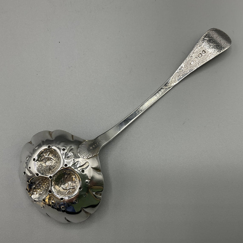 William IV silver berry pattern sifter spoon