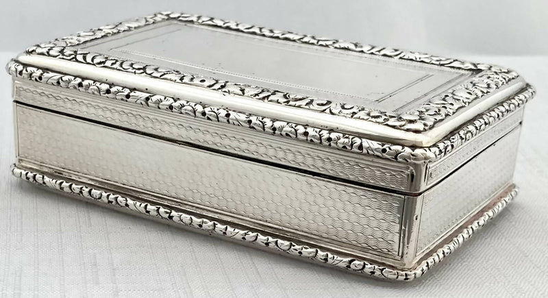 Victorian Silver Table Snuff Box. London 1847 Edward Edwards II. 5.3 troy ounces.