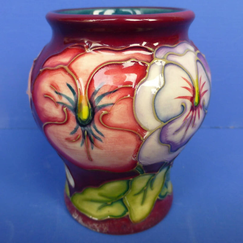 Moorcroft Vase Pansies By Rachel Bishop