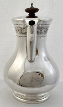 Elizabeth II Silver Hot Water Jug. Sheffield 1952 Walker & Hall. 20.3 troy ounces.