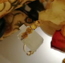 New Yellow Sapphire and Natural Cambodian Zircon Ring (Size T)