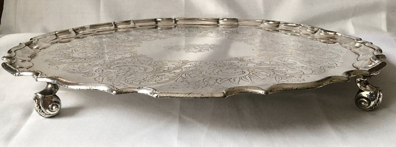 Georgian, George III, huge Old Sheffield Plate salver. Smith & Co of Birmingham, circa 1780 - 1790.