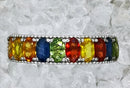 New Rainbow Sapphire 1/2 Eternity Ring (Size V)