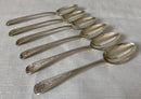 Georgian, George III, Set of Six Silver Teaspoons. London 1803 William Eley & William Fearn. 2.7 troy ounces.