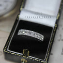Platinum Princess, Brilliant & Baguette Cut Diamond 0.69ct Half Eternity Ring