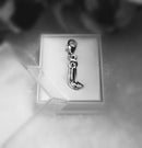 Diamond Initial silver charm pendant