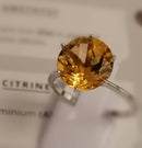 New Extremely Rare Size AAA Uruguay Citrine Ring - N/O