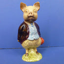 Beswick Beatrix Potter Figurine - Pigling Bland - Gold backstamp, First Variation, Deep Maroon Jacket BP2