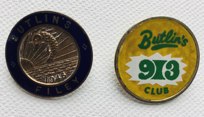 Collection of Vintage Butlins Holiday Camp badges. Mostly Filey.
