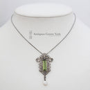 Edwardian Fine Peridot, Diamond & Pearl Necklace