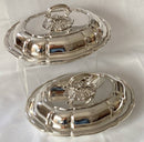 Victorian Regimental Entree Dishes & Covers. Insignia of the Harts (Hertfordshire) MIlitia Regiment.