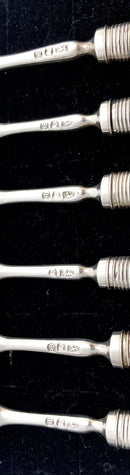 Georgian, George III, Silver & Mother of Pearl Dessert Knives & Forks for Six. Sheffield 1816.