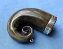 Miniature Horn & Silver Mounted Vinaigrette/Edinburgh 1896/Sponge