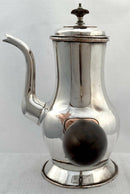 Georgian, George III, Old Sheffield Plate Side Handled Coffee Pot, circa 1770.