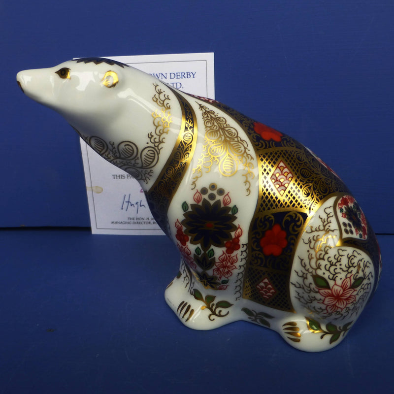 Royal Crown Derby Signature Edition Paperweight Imari Polar Bear (Boxed)