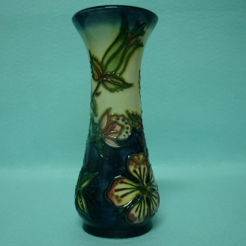 A Boxed Moorcroft Vase in the Sweet Briar Design by Rachel Bishop